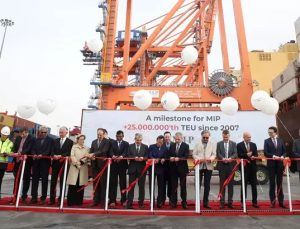 Mersin Uluslararası Limanı 25 milyon TEU konteyner elleçledi