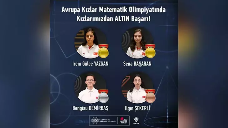 Matematik Olimpiyatlarında 4 Türk öğrenciye madalya